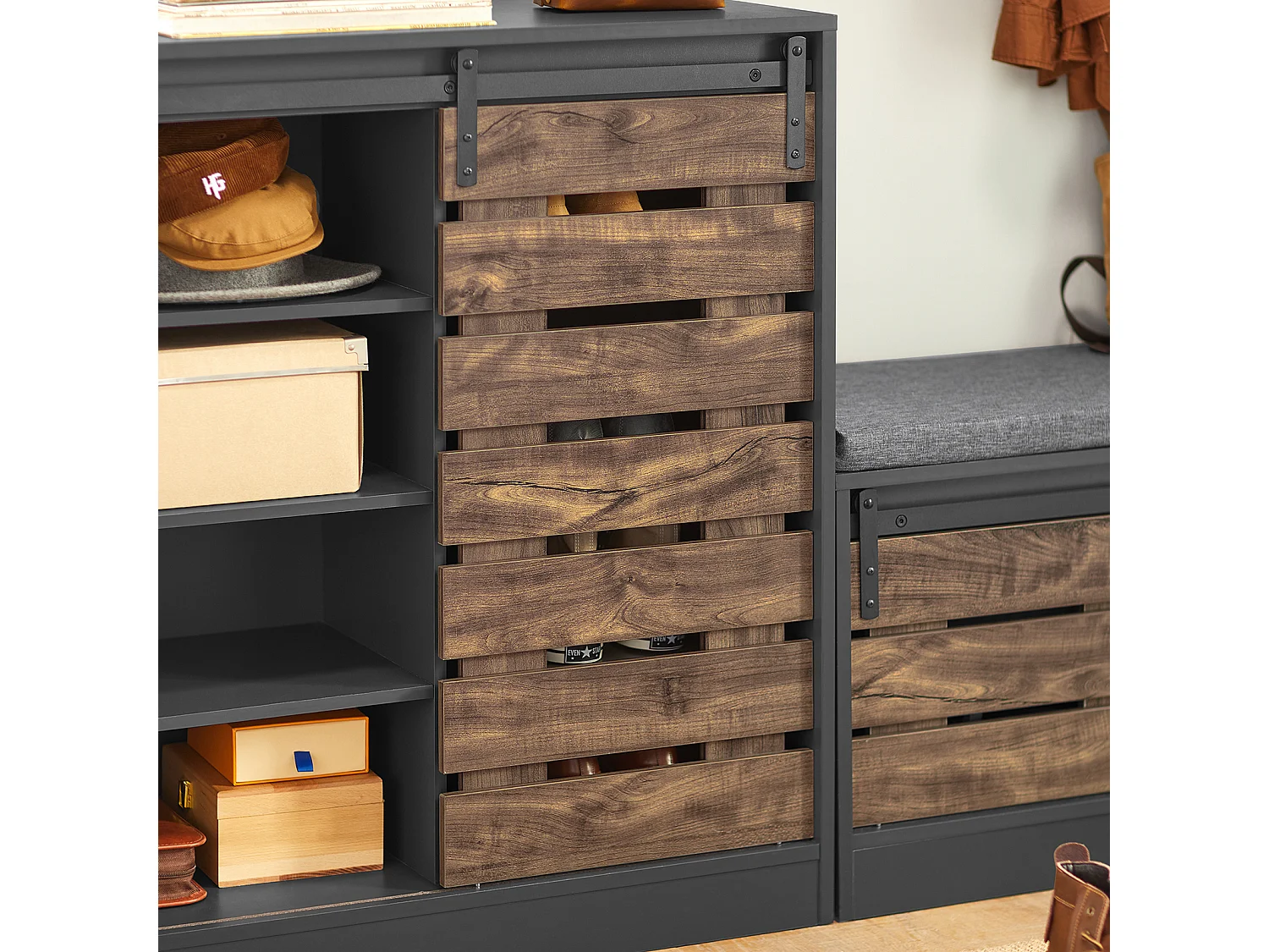 Meuble de Rangement à Chaussures Armoire à Chaussures Commode à Chaussures, FSB65-HG