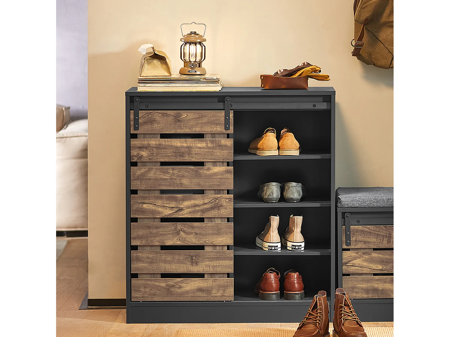 Meuble de Rangement à Chaussures Armoire à Chaussures Commode à Chaussures, FSB65-HG