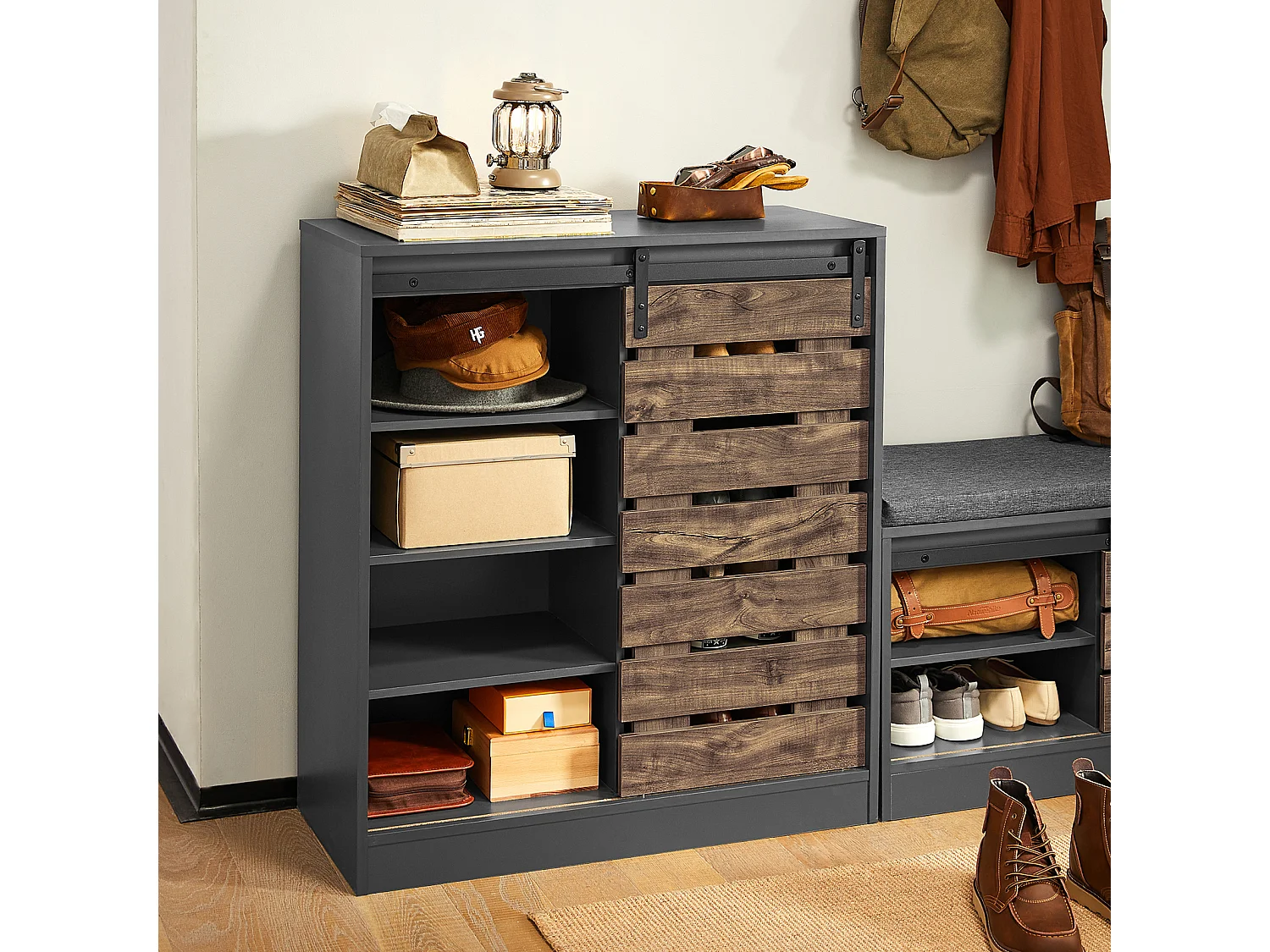 Meuble de Rangement à Chaussures Armoire à Chaussures Commode à Chaussures, FSB65-HG