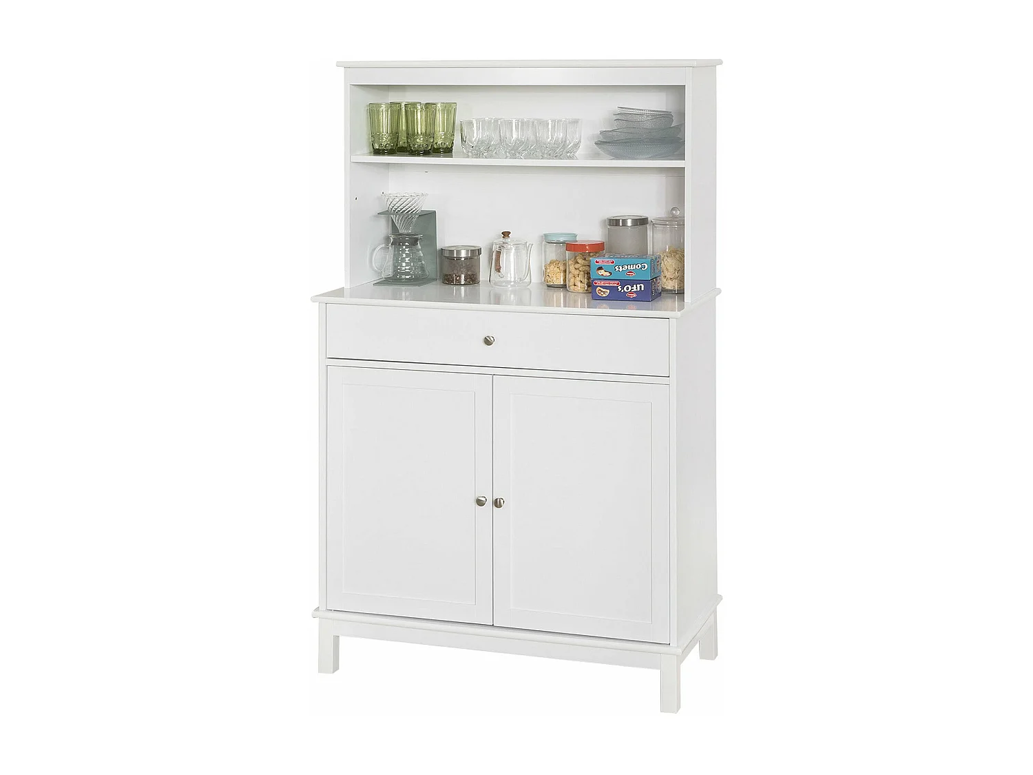 Desserte Cuisine Commode Meuble de Rangement Cuisine Buffet, FSB26-W