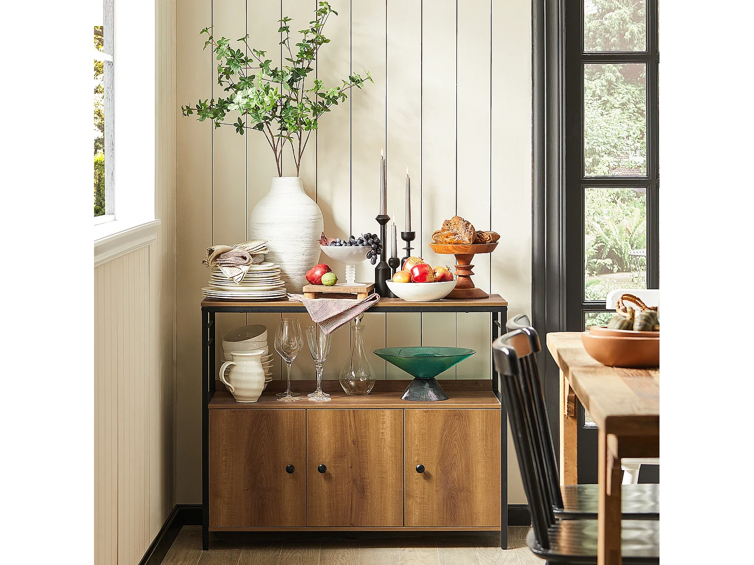 Buffet Meuble de Rangement Armoire Multi-rangements avec 3 Portes, FSB63-PF