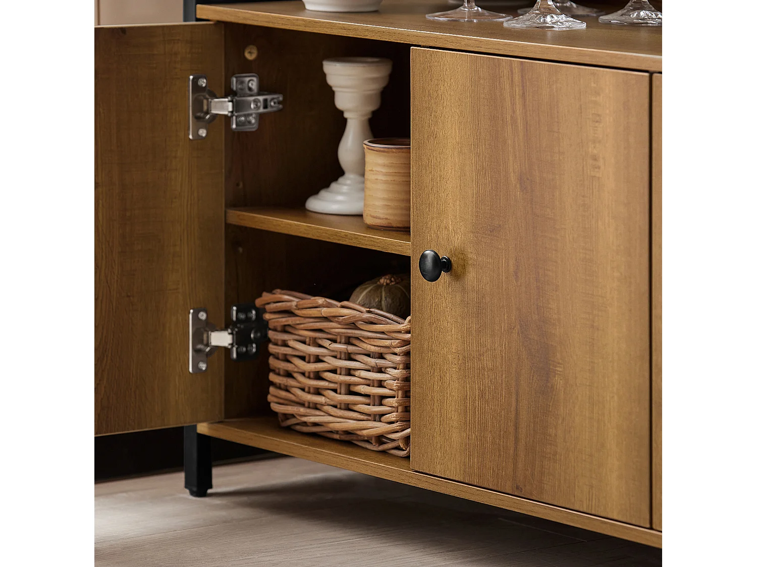 Buffet Meuble de Rangement Armoire Multi-rangements avec 3 Portes, FSB63-PF