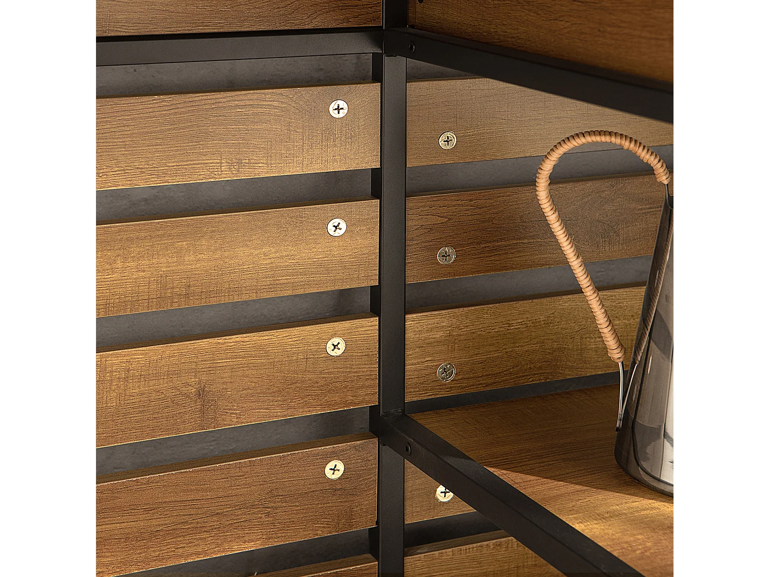 Kücheninsel FSB71-PF 120 x 90 x 45 cm Braun