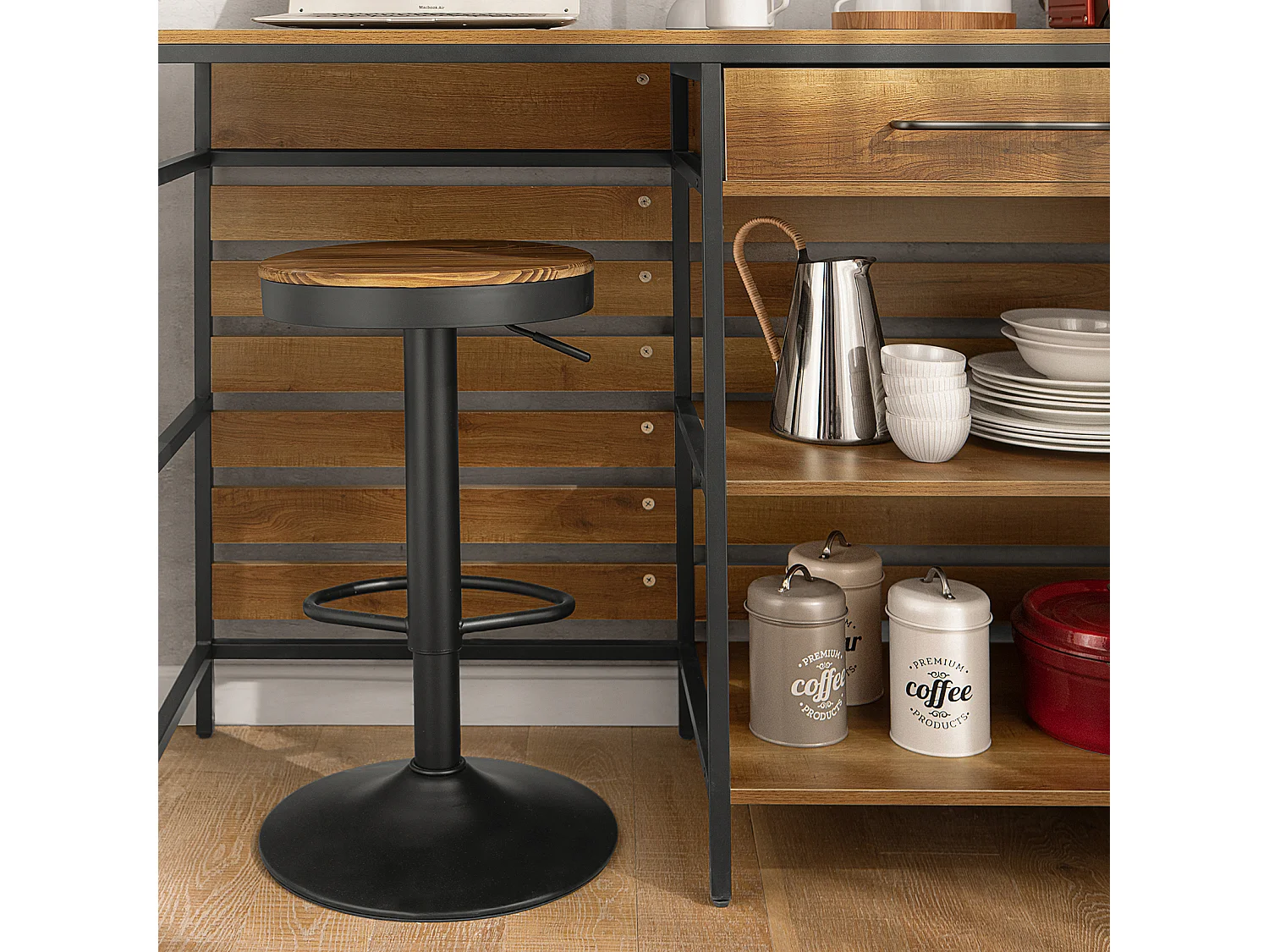 Kücheninsel FSB71-PF 120 x 90 x 45 cm Braun