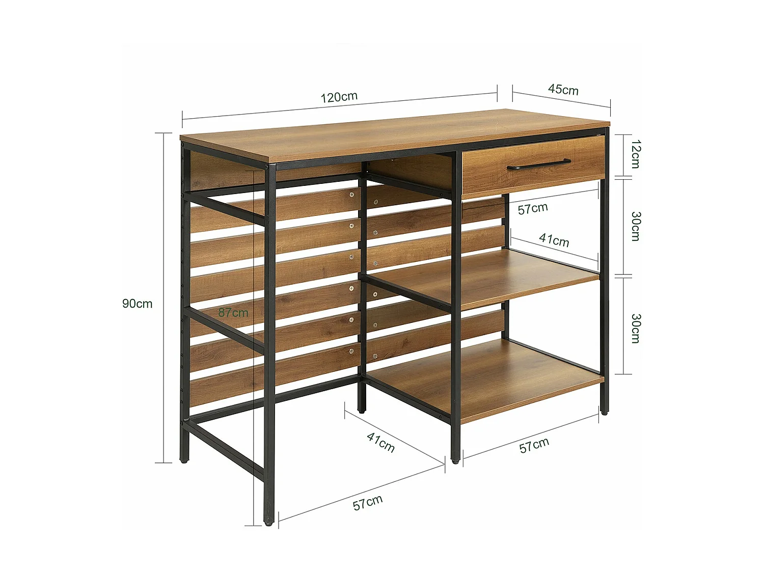 Table de Cuisine Meuble de Rangement Cuisine Comptoir de Cuisine, FSB71-PF