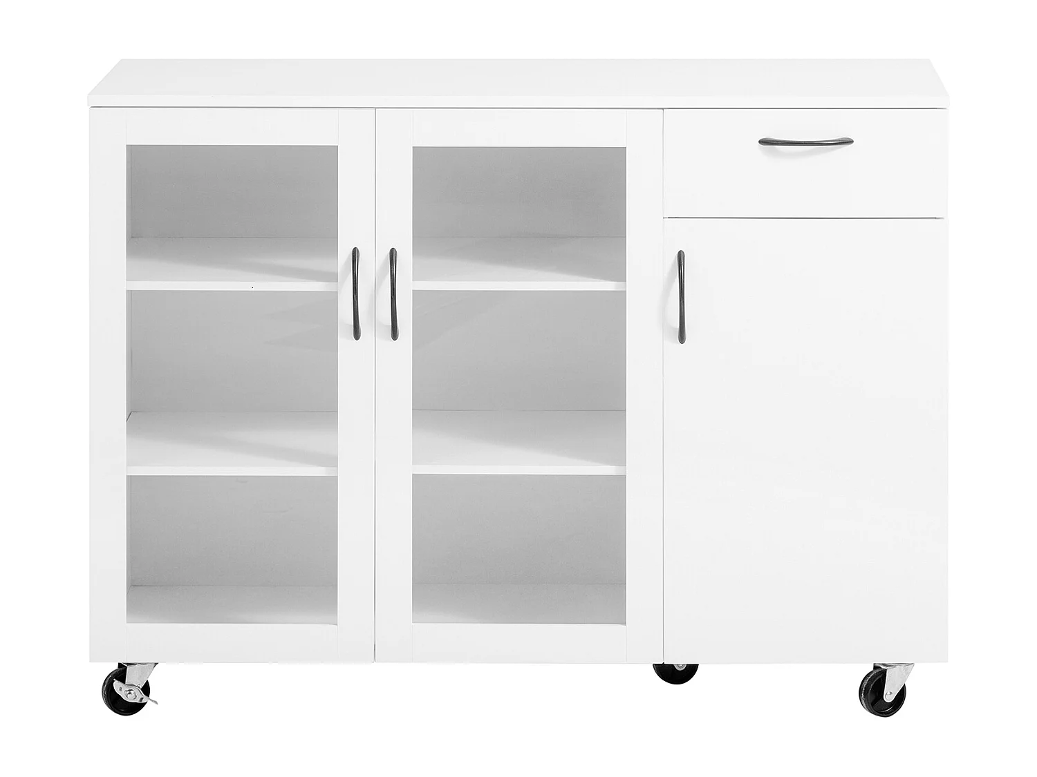 Buffet sur roulettes Commode de Cuisine Armoire de Cuisine Multi-Rangement, FSB57-W