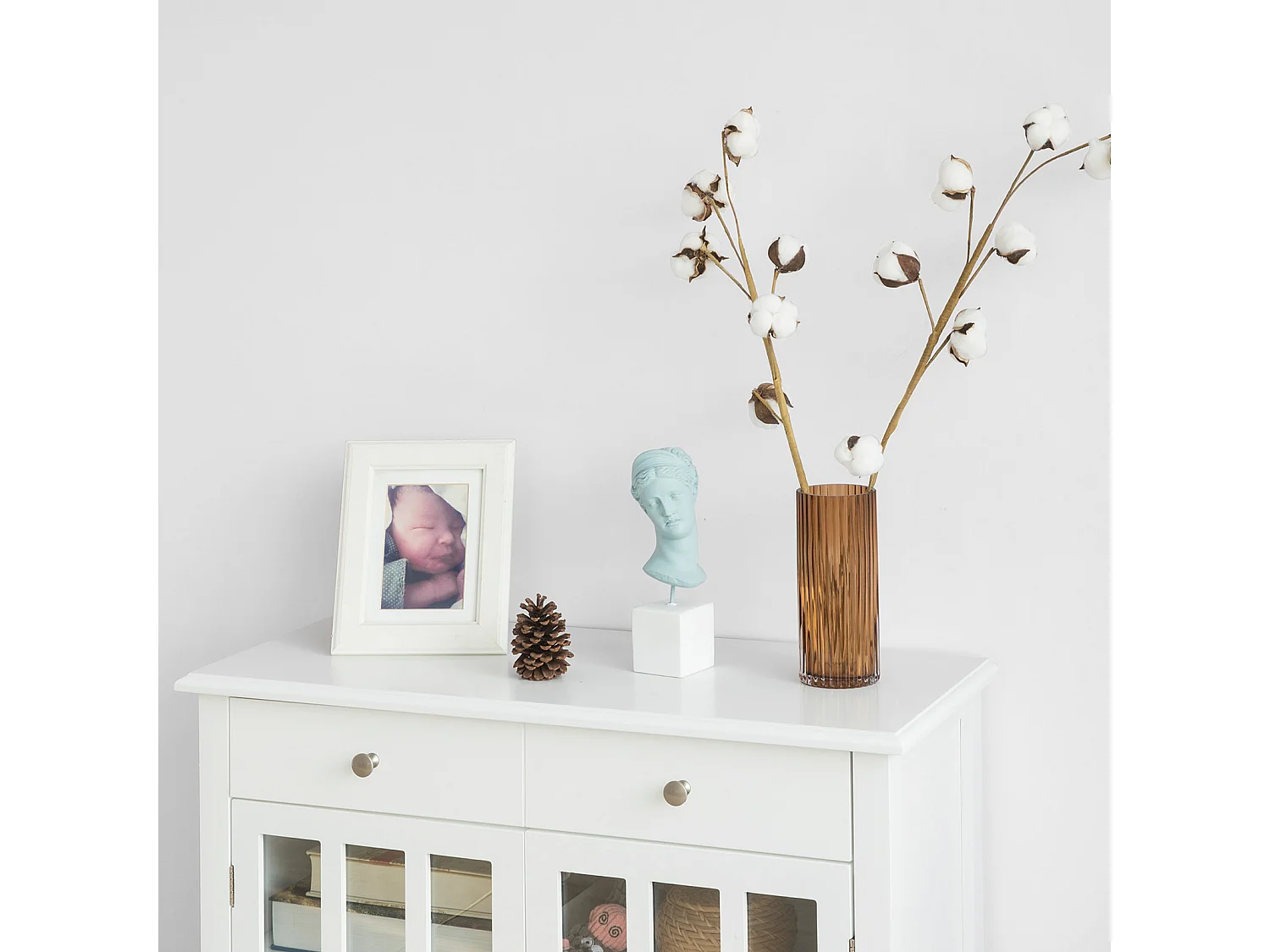 Buffet Commode Meuble de Rangement Armoire de Rangement, FSB23-W