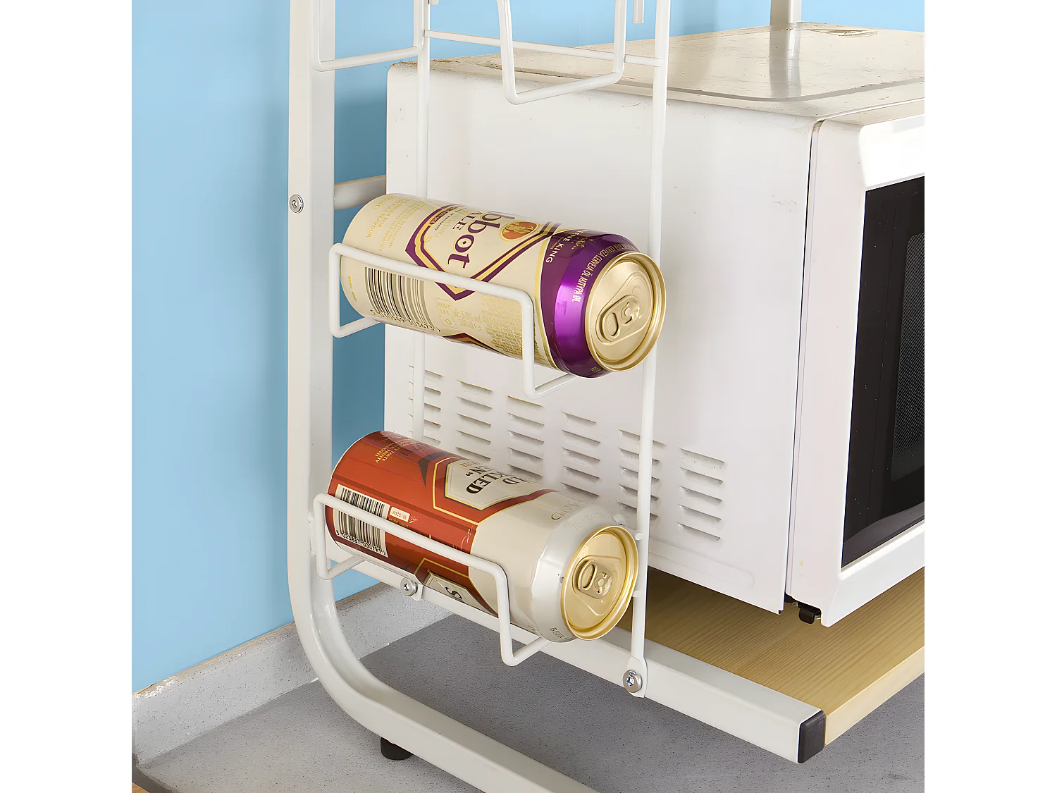 SoBuy FRG092-N Magnetronkast rek voor magnetron keuken minirek oven magnetron meubels opslag keuken serveren