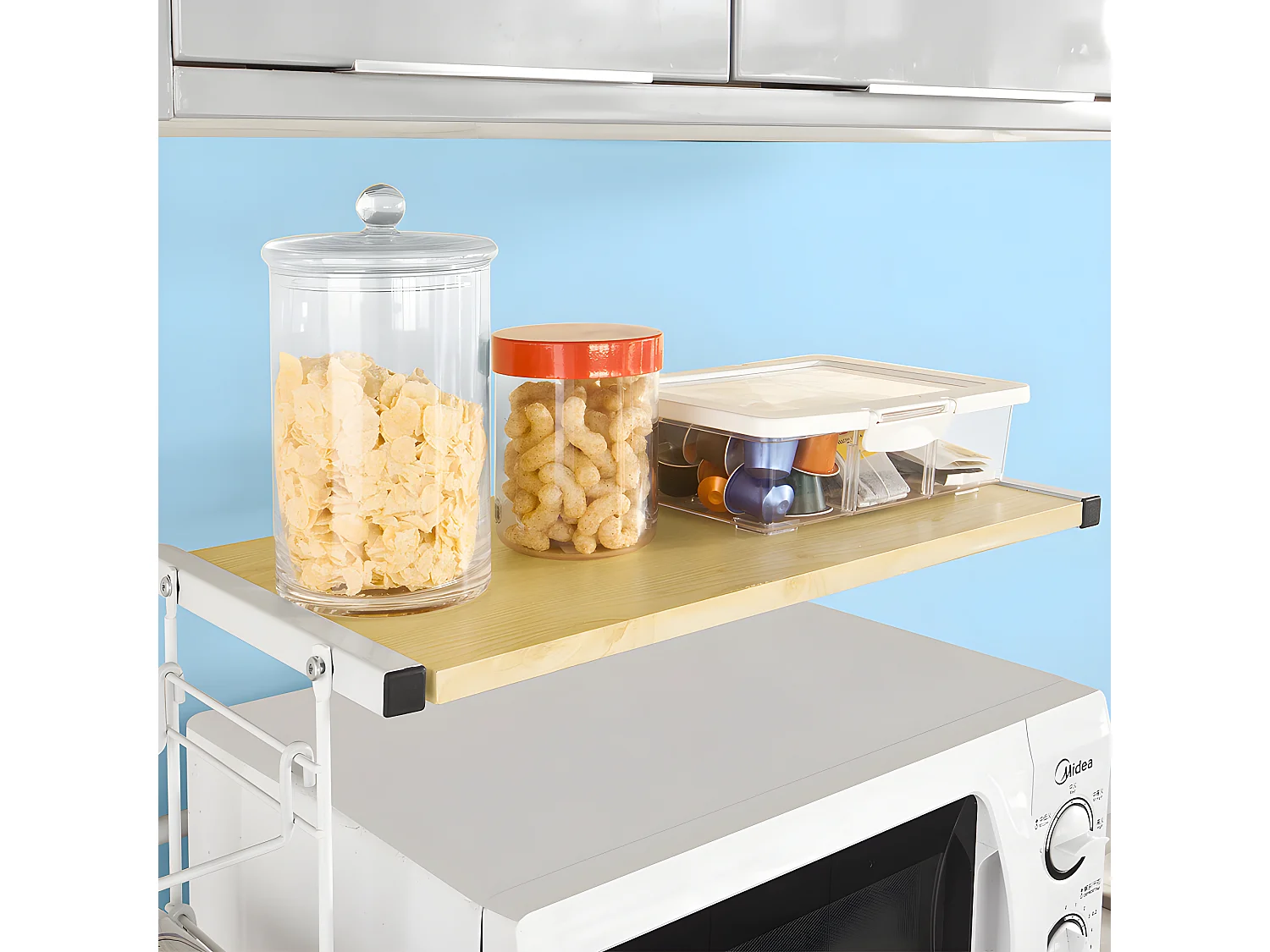 SoBuy FRG092-N Magnetronkast rek voor magnetron keuken minirek oven magnetron meubels opslag keuken serveren