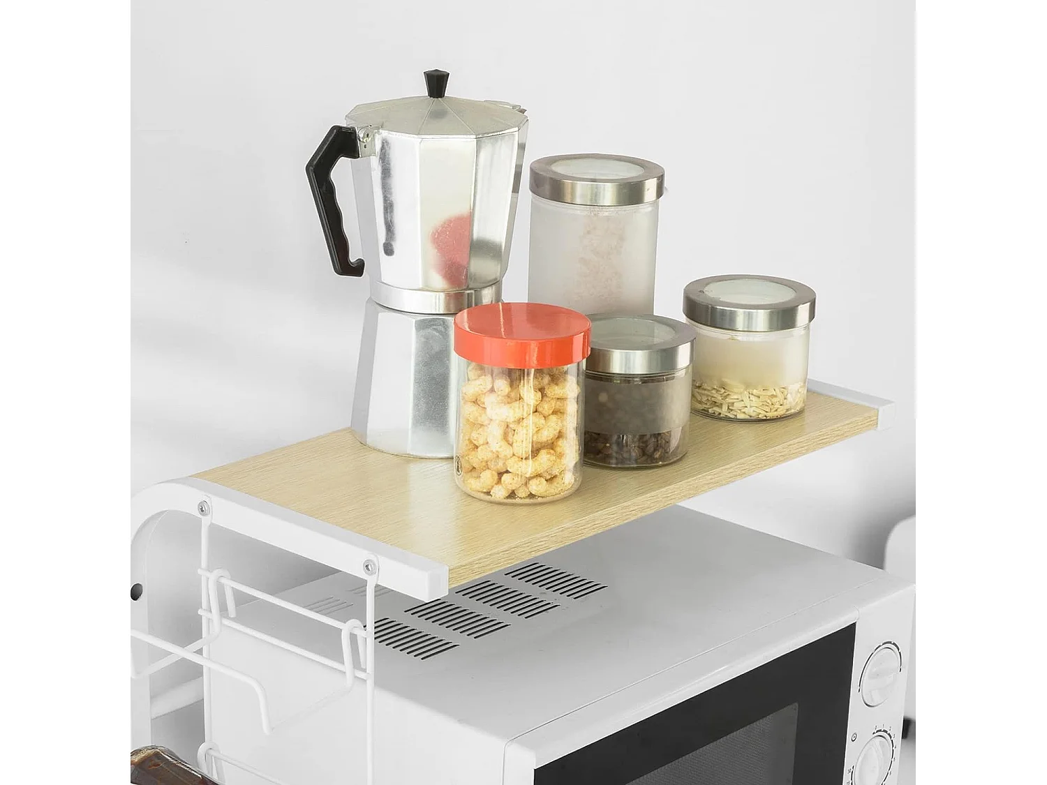 SoBuy FRG092-N Magnetronkast rek voor magnetron keuken minirek oven magnetron meubels opslag keuken serveren