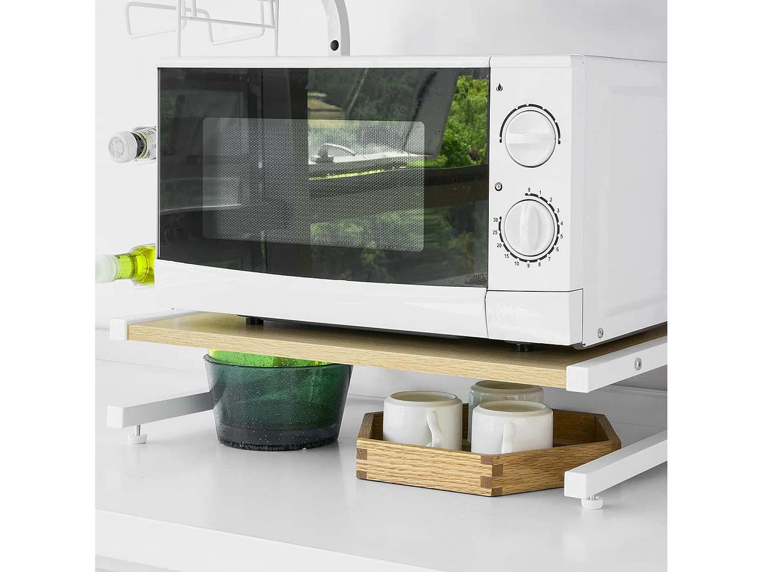 SoBuy FRG092-N Magnetronkast rek voor magnetron keuken minirek oven magnetron meubels opslag keuken serveren