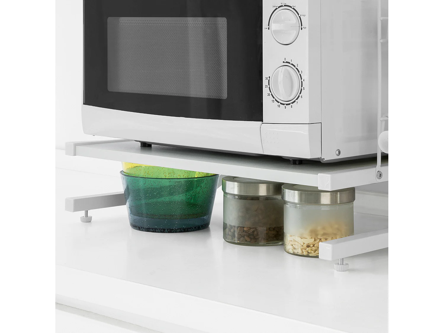 SoBuy FRG092-W Magnetronkast rek voor magnetron keuken minirek oven magnetron meubels