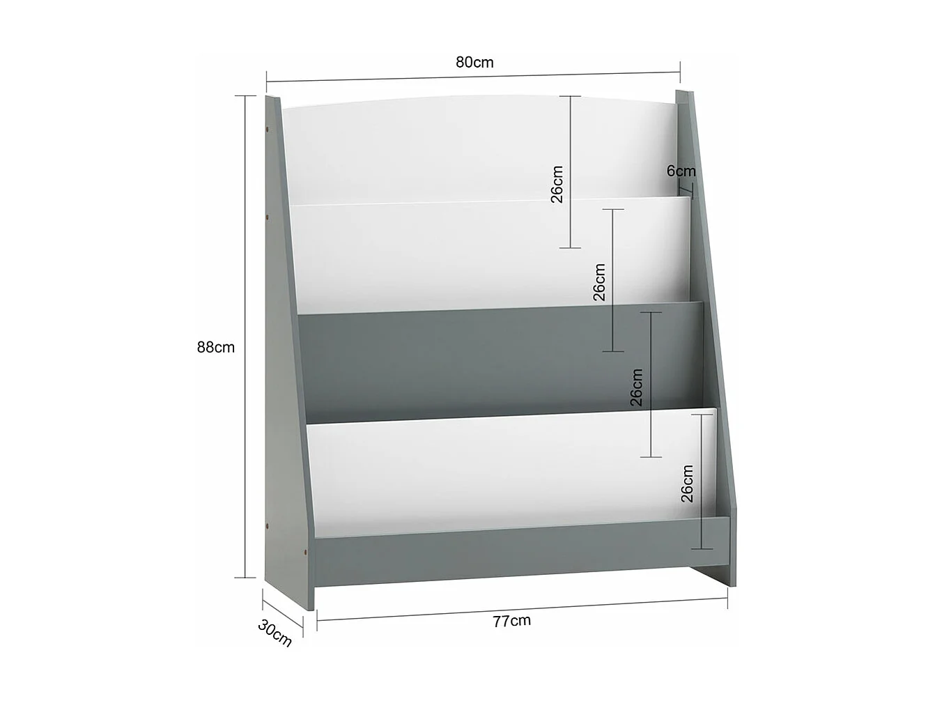SoBuy armário de criança, armário de livros infantis, armário infantil KMB32-HG