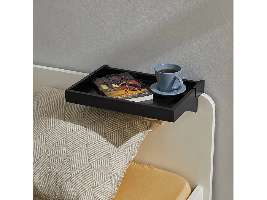 Estante de Noche de bambú Moderno Mesilla de Noche Flotante Ajustable para Habitaciones Pequeñas 36 x 8 x 25 cm Negro NKD01-SCH SoBuy ES