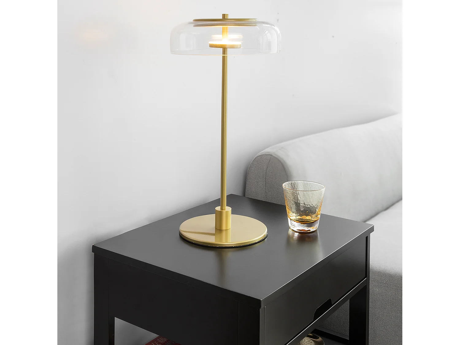 Table de Chevet Bout de Canapé Table d'Appoint avec 2 tiroirs et 1 étagère de Rangement, FRG258-SCH