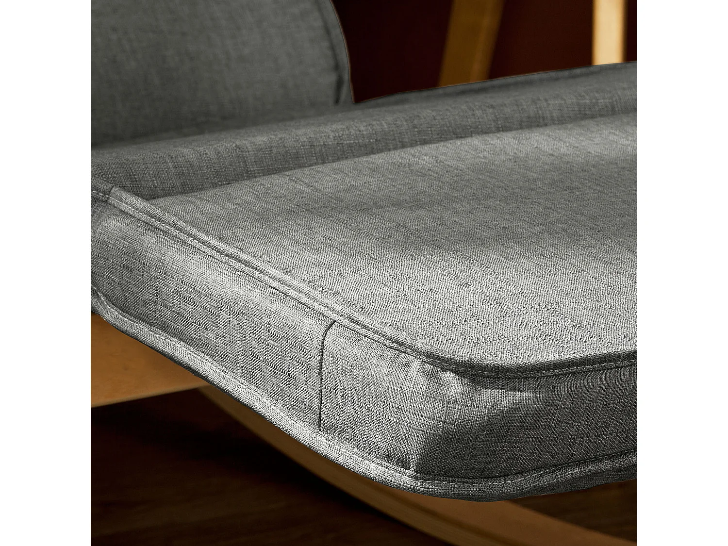 SoBuy FST18-DG schommelstoel met tas, 5-voudig verstelbaar voeteneinde, schommelstoel