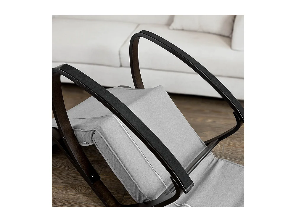 SoBuy FST20-HG Schommelstoel Relaxfauteuil Comfortabel Verstelbaar