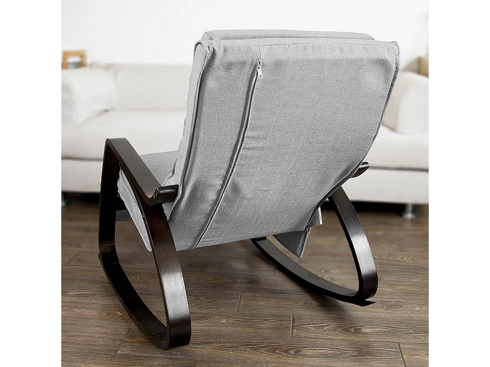 SoBuy FST20-HG Schommelstoel Relaxfauteuil Comfortabel Verstelbaar