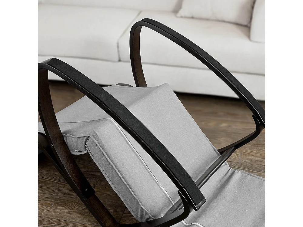 SoBuy FST20-HG Schommelstoel Relaxfauteuil Comfortabel Verstelbaar