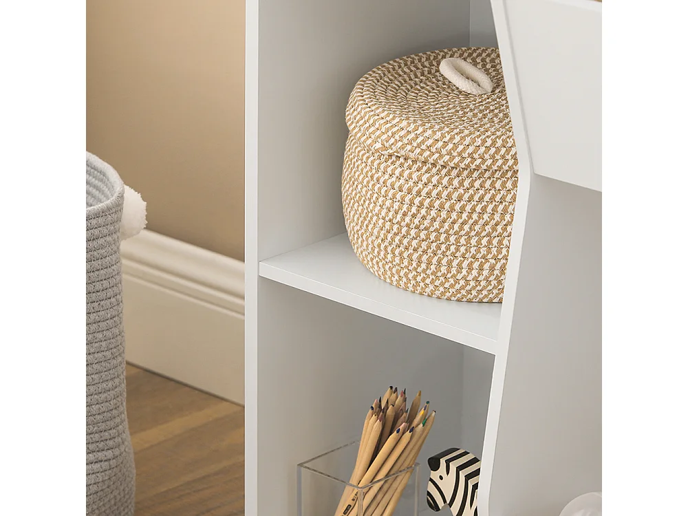 Bibliothèque pour Enfant Rangement pour Livres et Jouets avec 8 Compartiments, KMB55-W