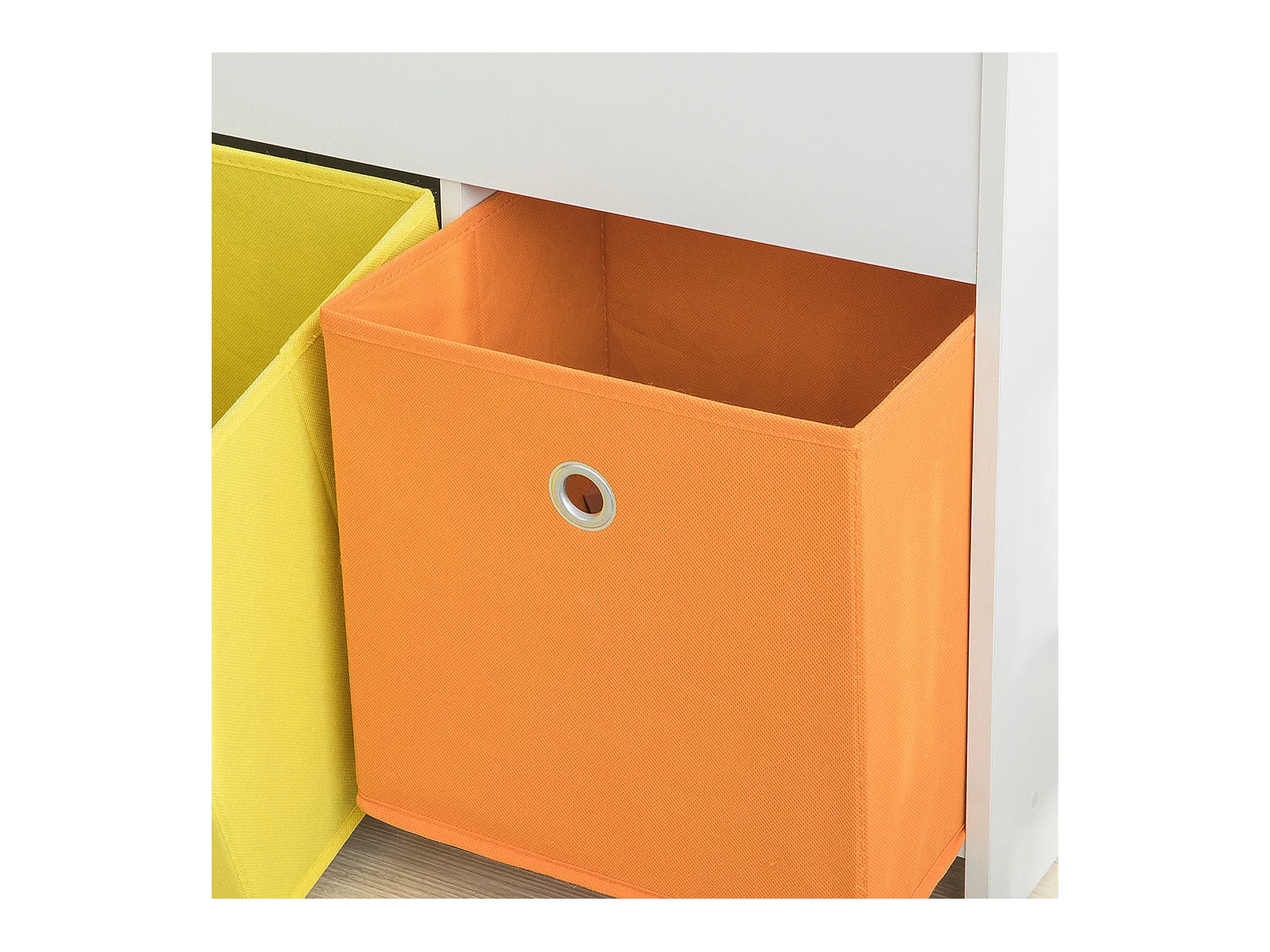 SoBuy Libreria montessoriana per Bambini Scaffale portagiochi Portariviste 3 scaffali+2 cestini KMB27-W