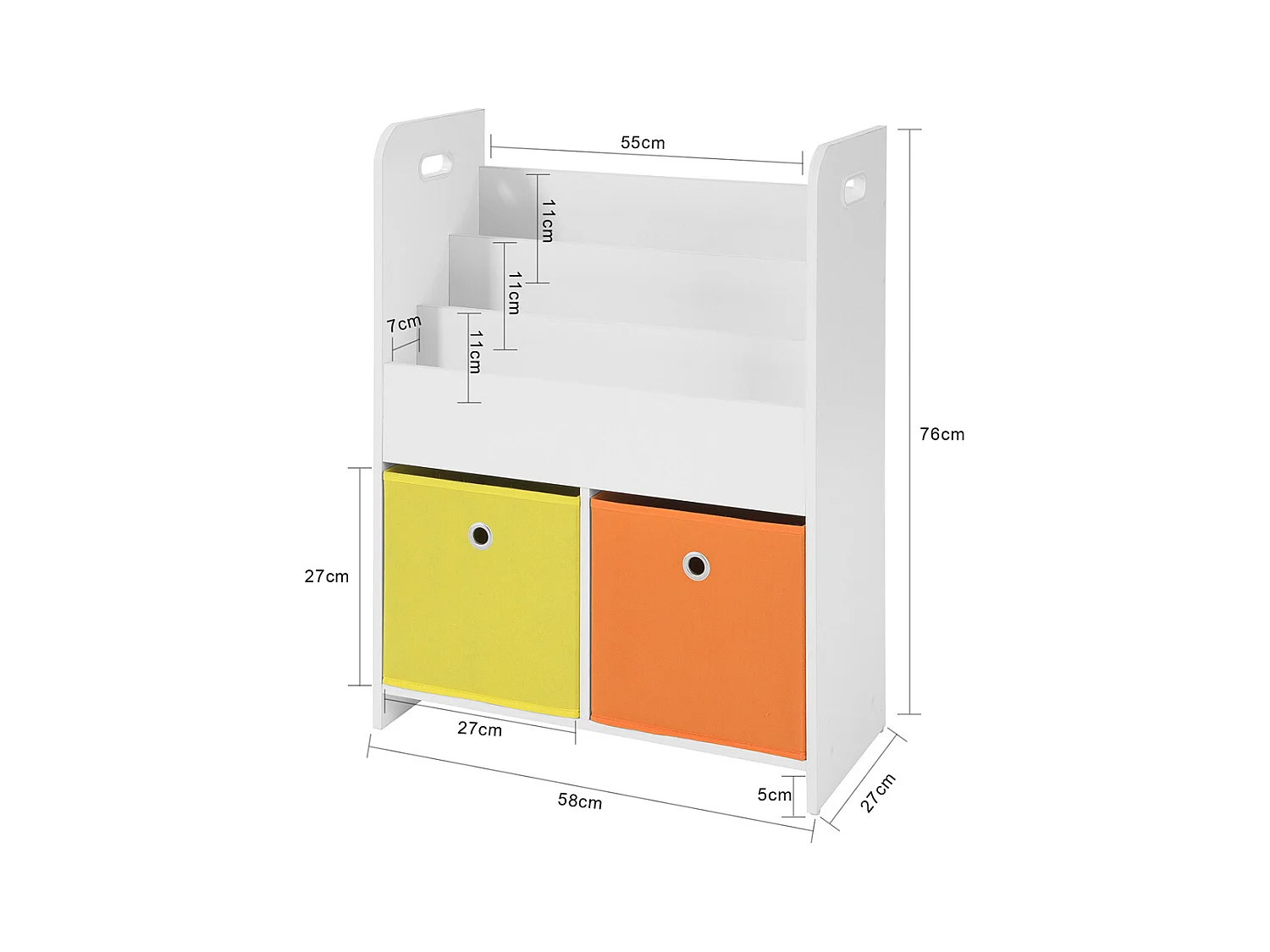 Półka na książki dla dzieci Organizator KMB27-W