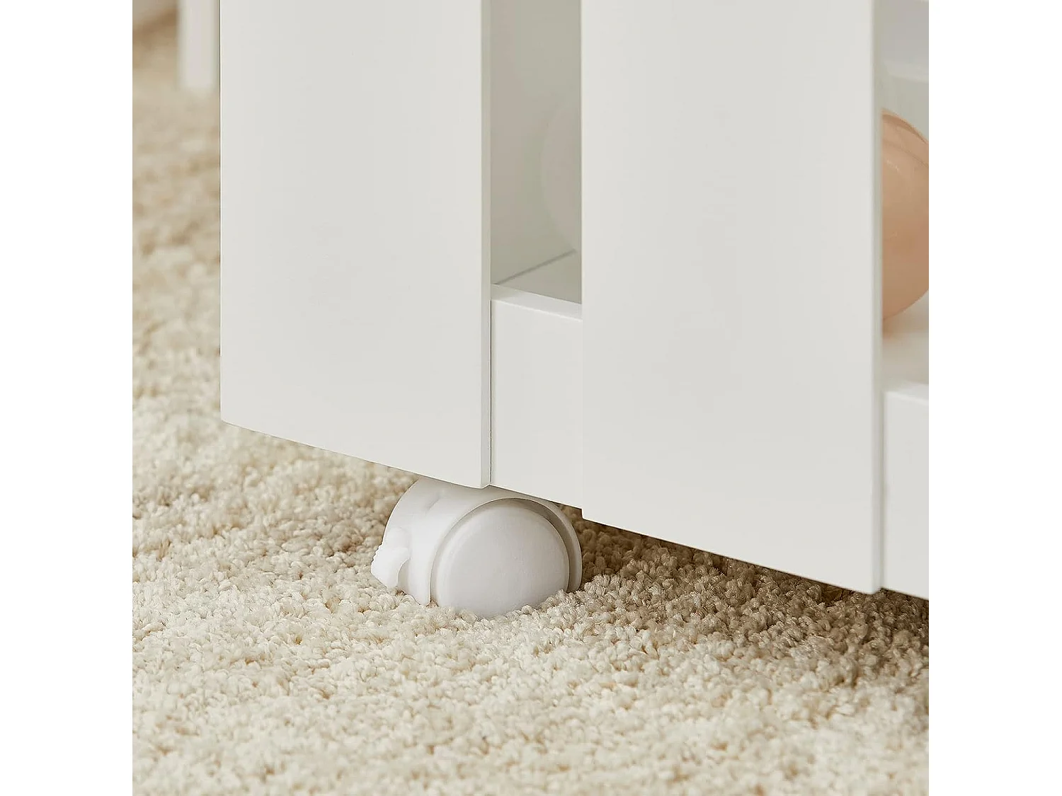 Étagère Enfant Organisateur Jouets et Livres en Forme Maison avec 1 Tiroirs à Roulettes, KMB52-W