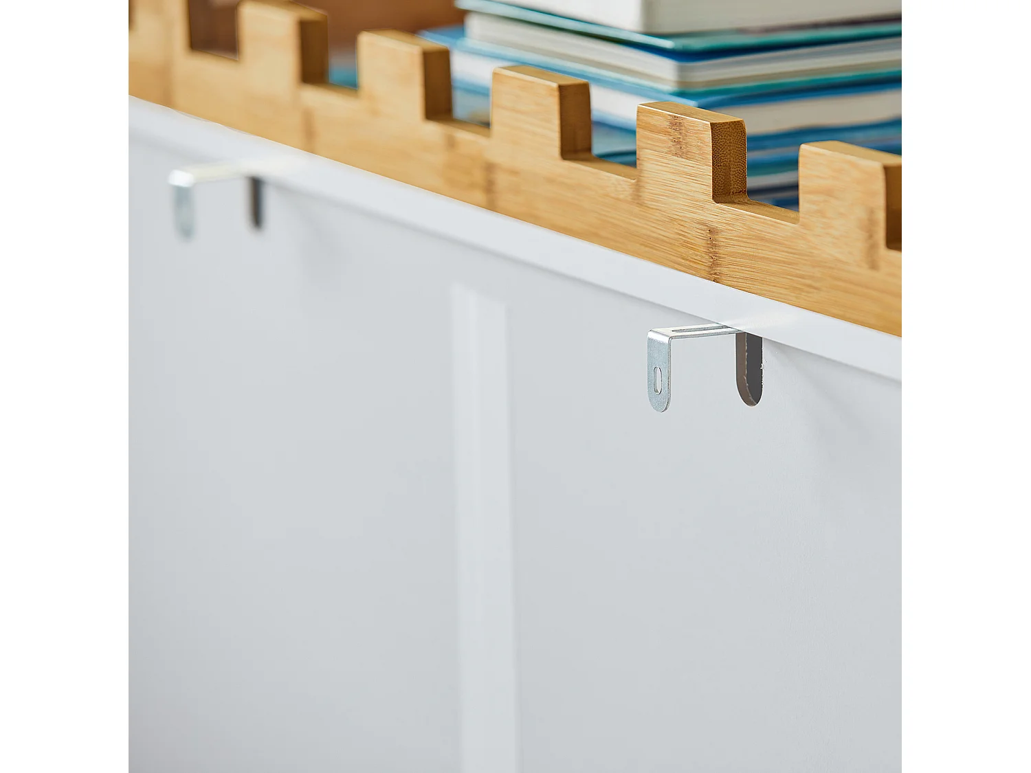 SoBuy KMB44-W Kindercommode Kinderkamerplank met schoolbord Boekenkast Speelgoedplank