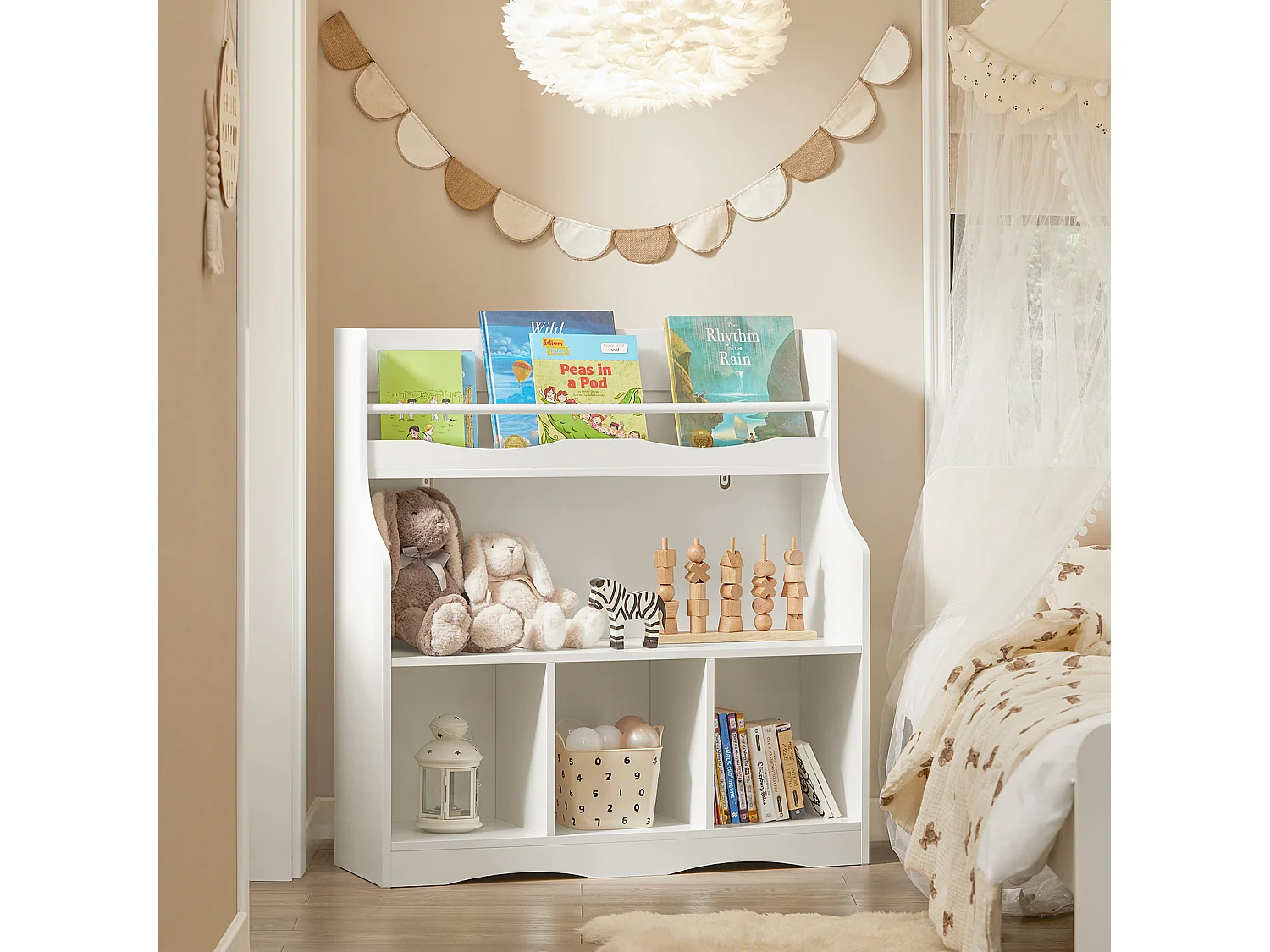 SoBuy armário de criança, armário de livros infantis, armário infantil KMB57-W