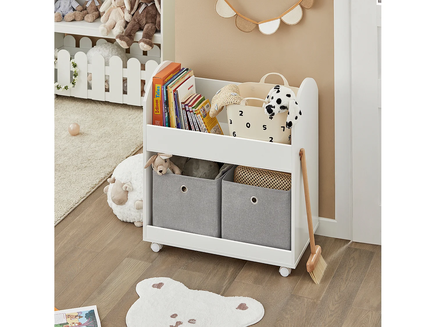 Kinderregal KMB53-W 70 x 78 x 40 cm Weiß