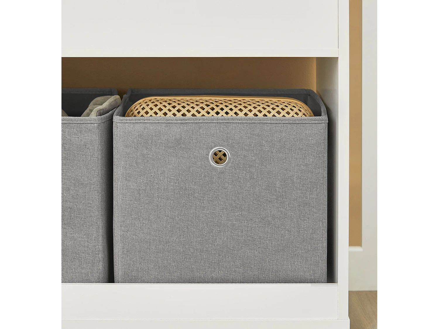 Étagère de Rangement Roulantes Bibliothèque pour Enfants avec 2 Paniers et 4 roulettes, KMB53-W