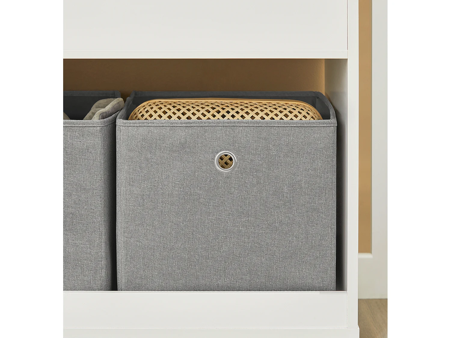 Étagère de Rangement Roulantes Bibliothèque pour Enfants avec 2 Paniers et 4 roulettes, KMB53-W