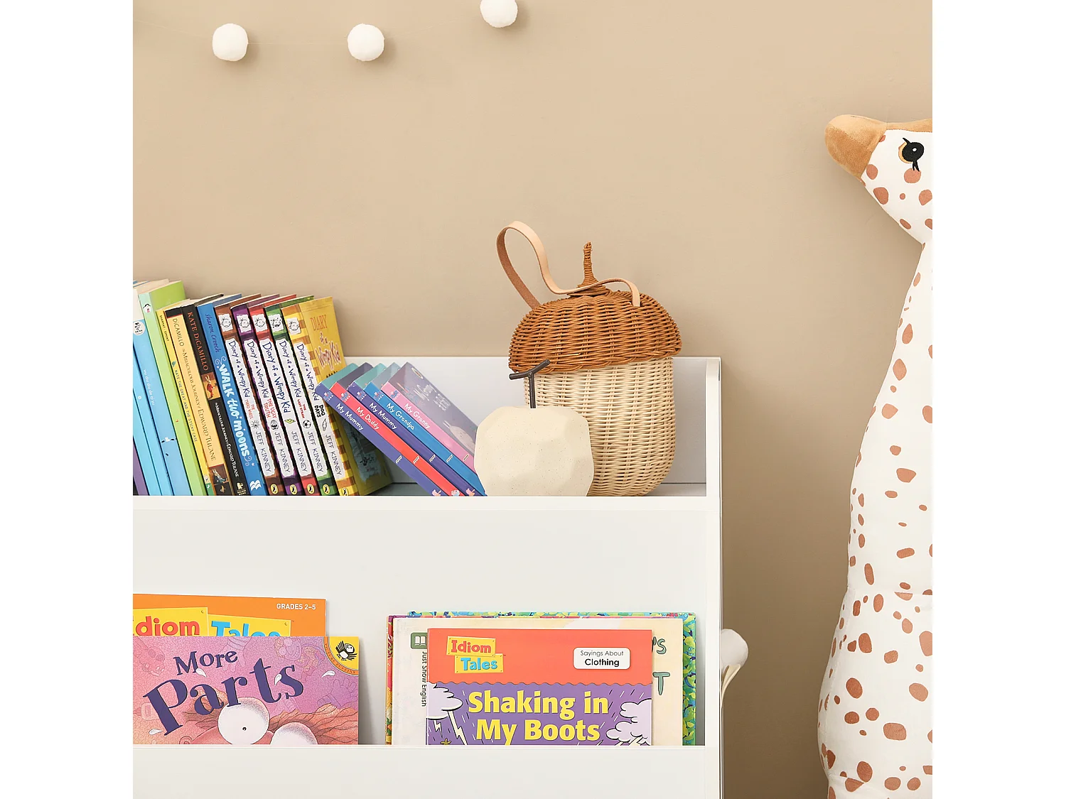 SoBuy armário de criança, armário de livros infantis, armário infantil KMB54-W