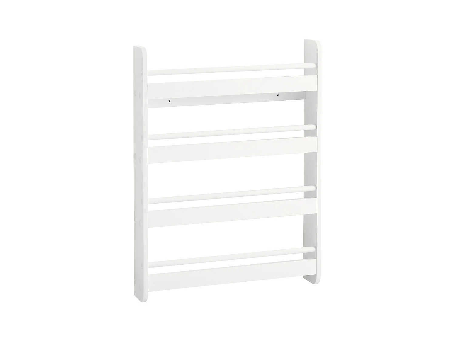 Bibliothèque Murale Étagère à Livres Enfants Étagère de Rangement avec 4 Étages, KMB08-K-W