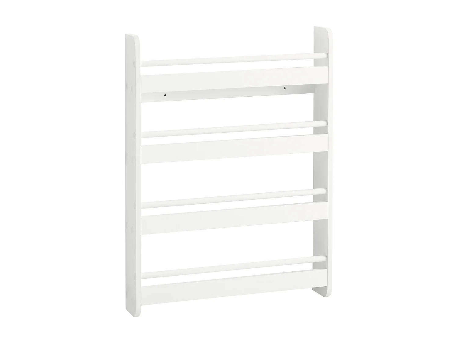 Bibliothèque Murale Étagère à Livres Enfants Étagère de Rangement avec 4 Étages, KMB08-K-W