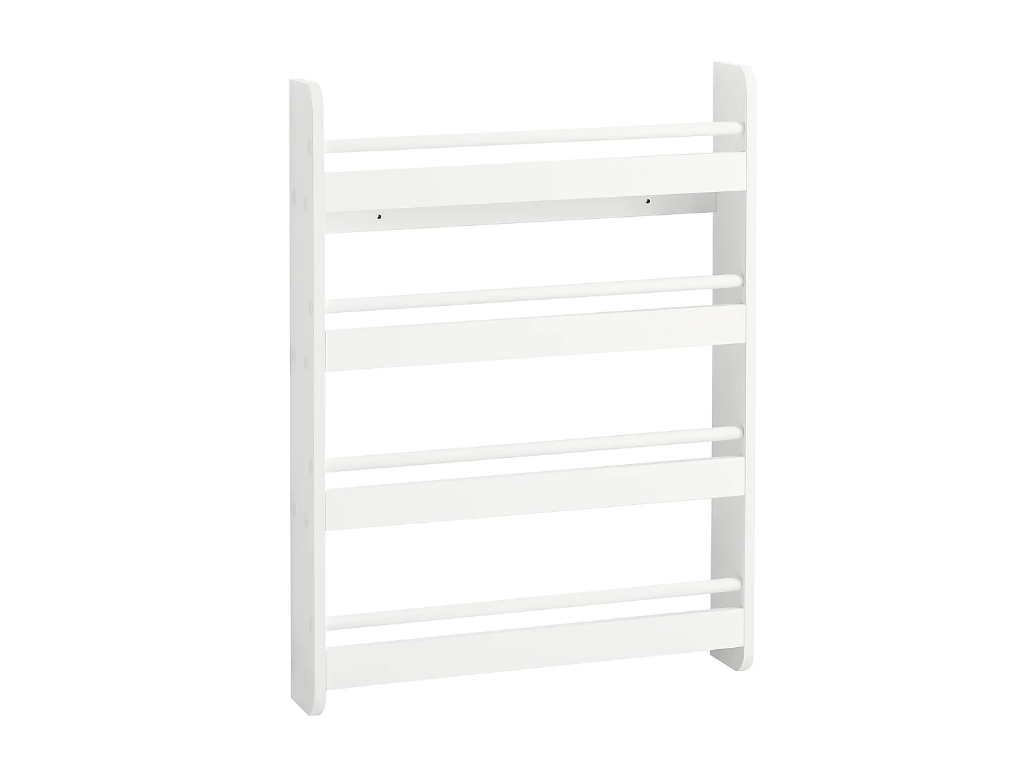 SoBuy Barnbibliotek med 4 hyllor i vitt 60x12x80cm, modern KMB08-K-W
