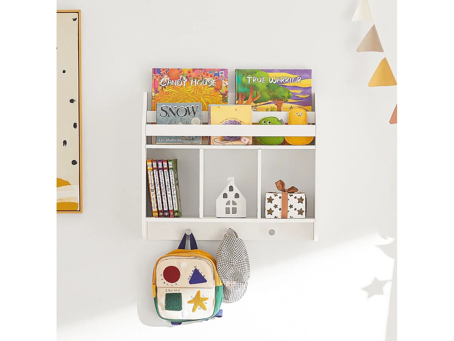 SoBuy armário de criança, armário de livros infantis, armário infantil KMB46-W