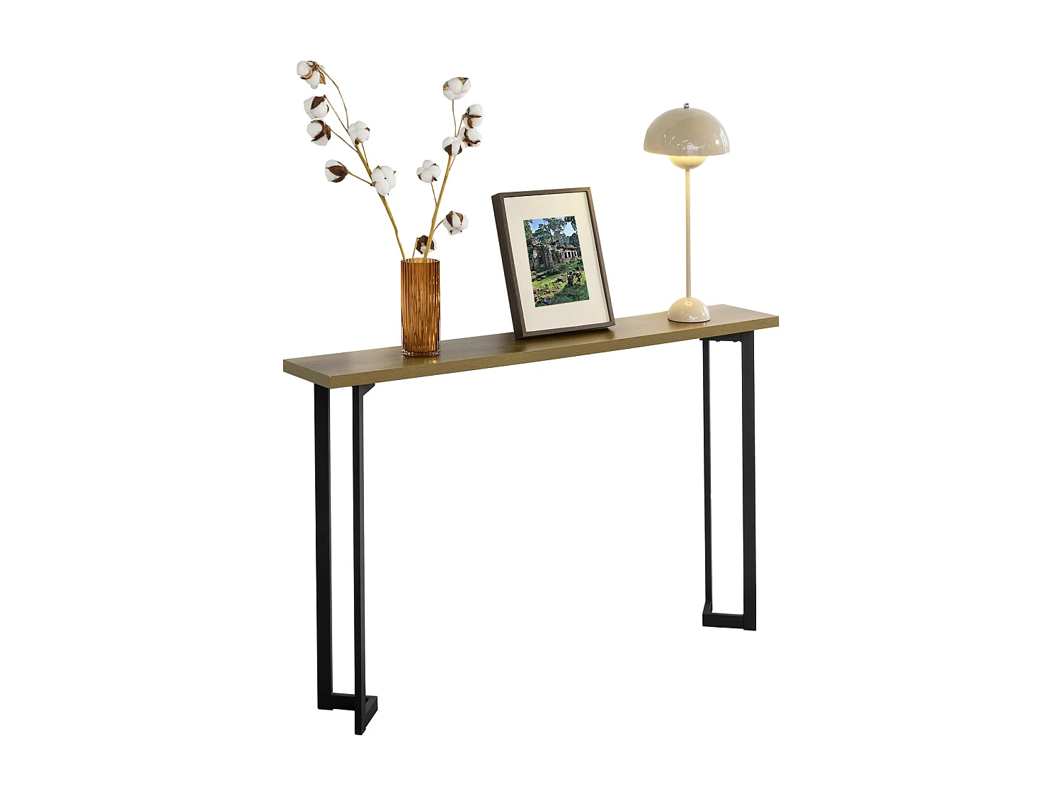 Table Console Table d’entrée Buffet Bout de Canapé Table d'appoint Cadre et Pieds en Fer, FSB50-PF