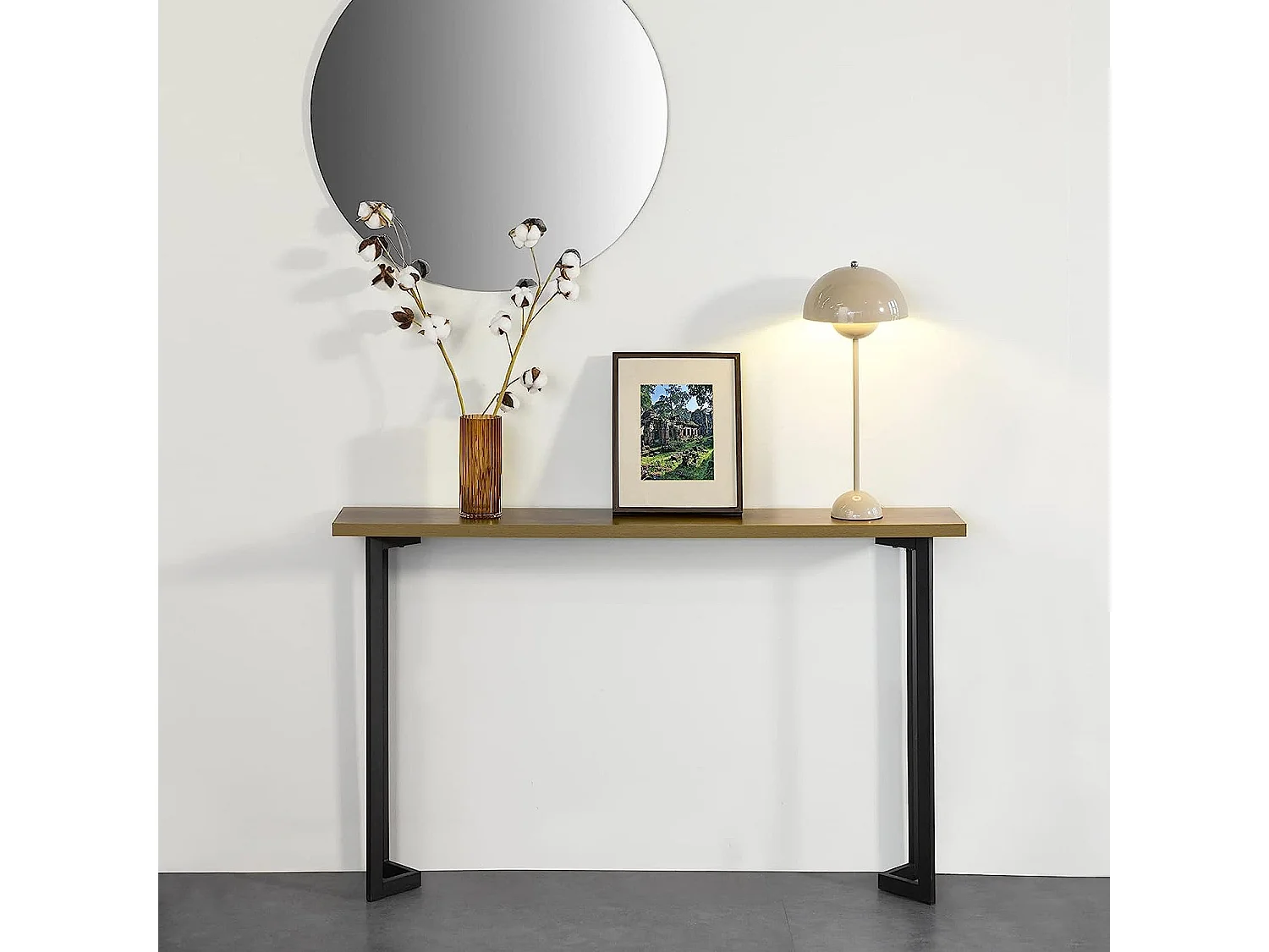 Table Console Table d’entrée Buffet Bout de Canapé Table d'appoint Cadre et Pieds en Fer, FSB50-PF