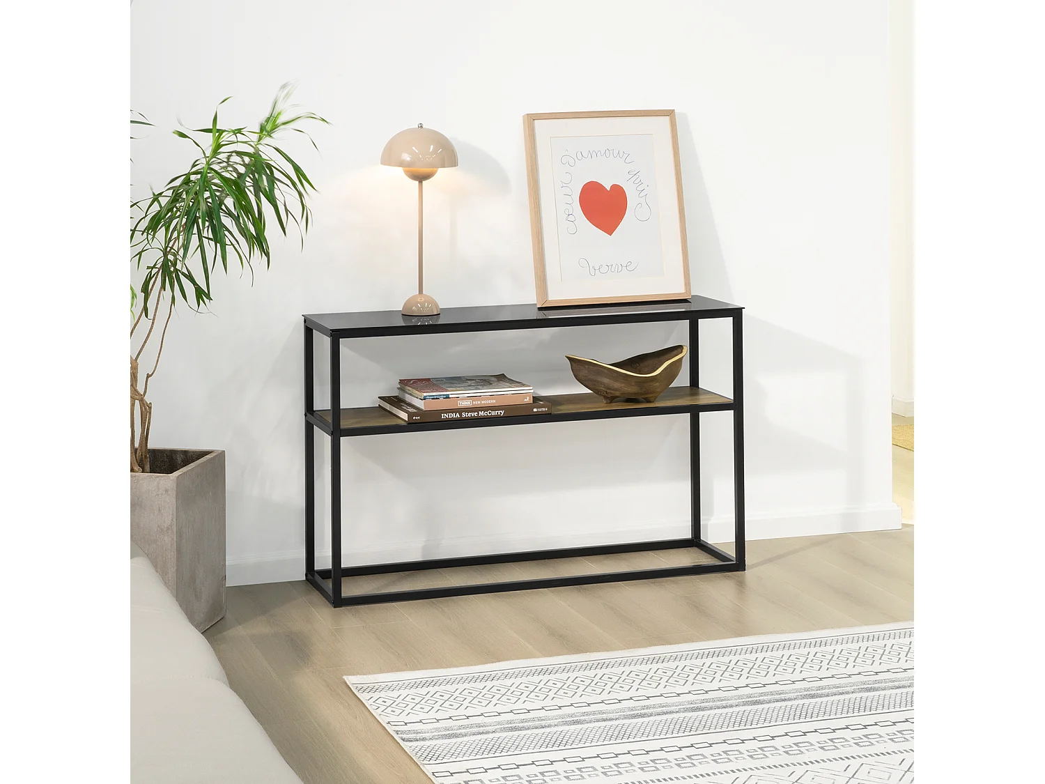 SoBuy Complexo de console, consola, Consola de entrada FSB43-SCH