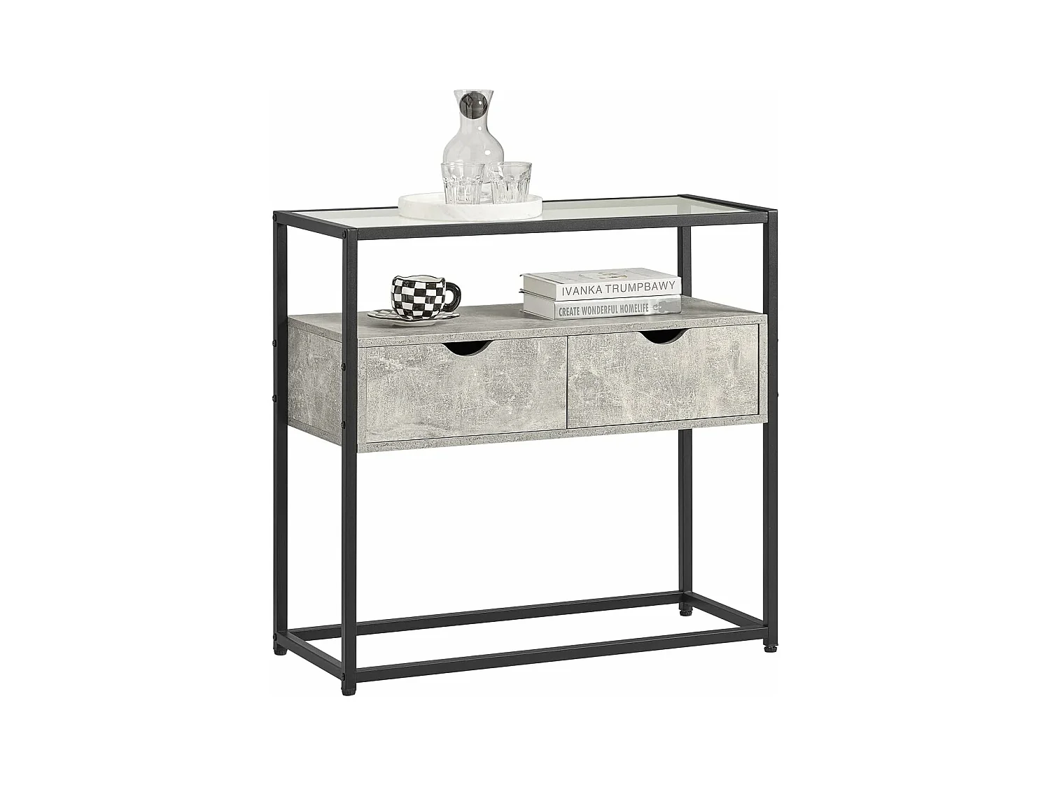 Table Console, Table d’Entrée, Meuble d’Entrée, Bout de Canapé, Table Décorative, FSB54-HG