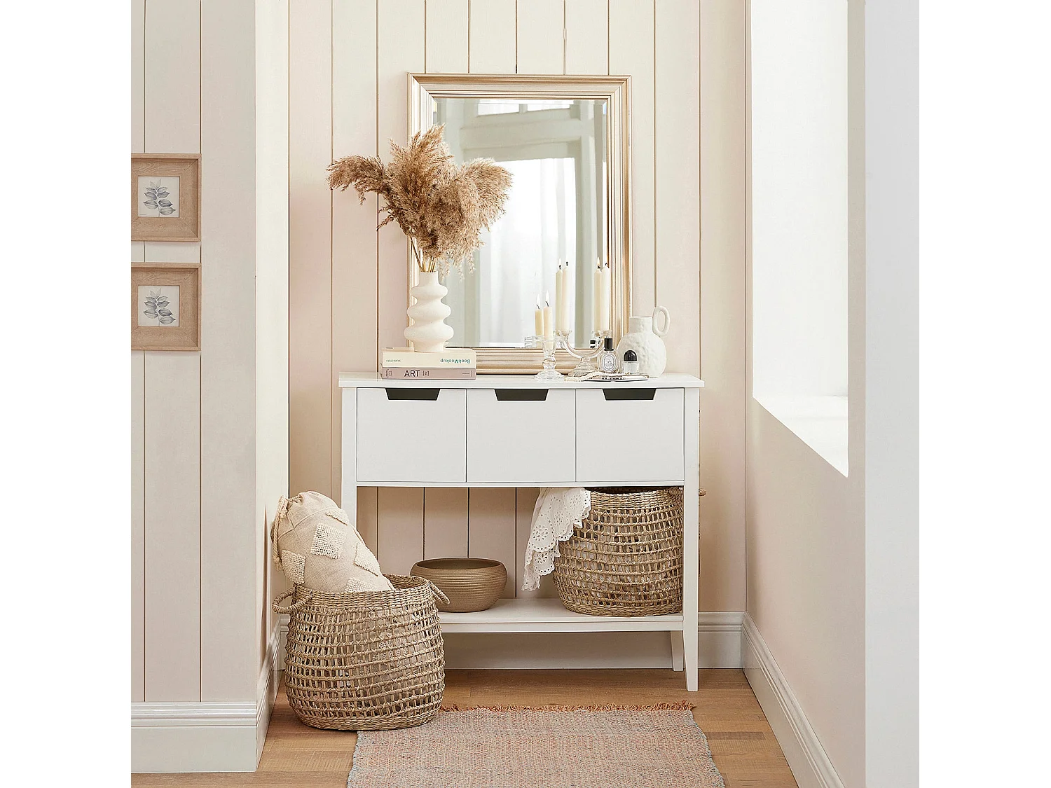 Konsolentisch FSB51-W 93 x 79 x 33 cm Weiß