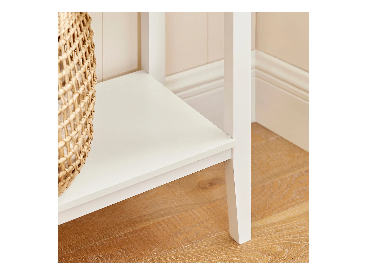 Table Console, Table d’Entrée, Bout de Canapé avec 3 tiroirs et 1 étagère, FSB51-W