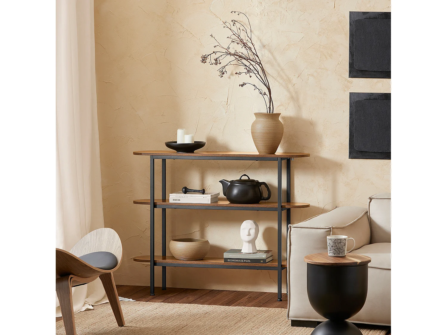 Konsolentisch FSB67-WS 110 x 86 x 25 cm Braun