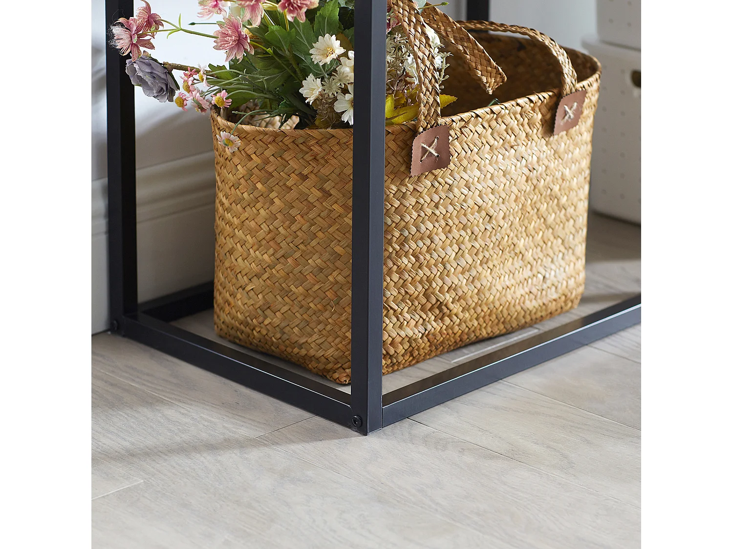 SoBuy FSB42-Q Consoletafel End of Sofa Sideboard Side Table met 2 opbergplanken