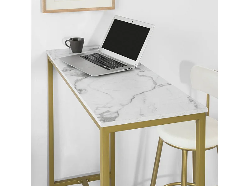 Mesa de Entrada Recibidor Mesa de Consola Dorado 100 x 106 x 40 cm FSB34-G SoBuy ES