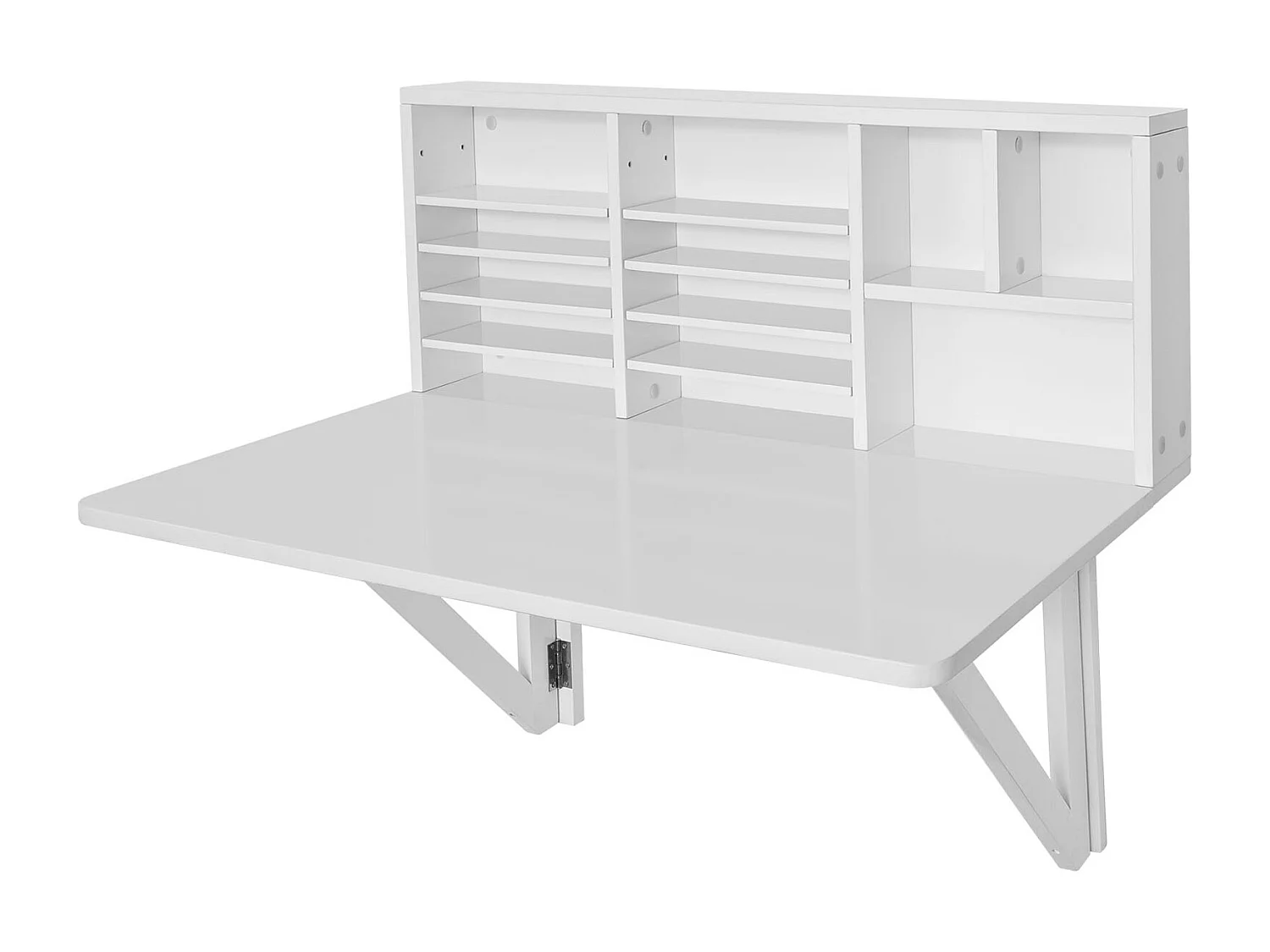 Bureau Table murale rabattable avec Armoire murale intégrée, Table cuisine pliable, FWT07-W