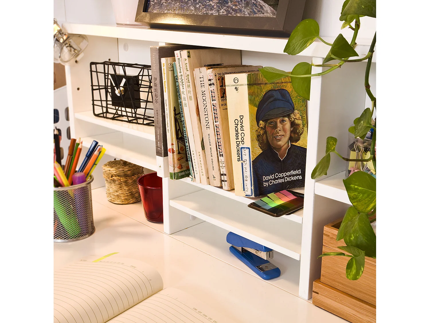 Bureau Table murale rabattable avec Armoire murale intégrée, Table cuisine pliable, FWT07-W