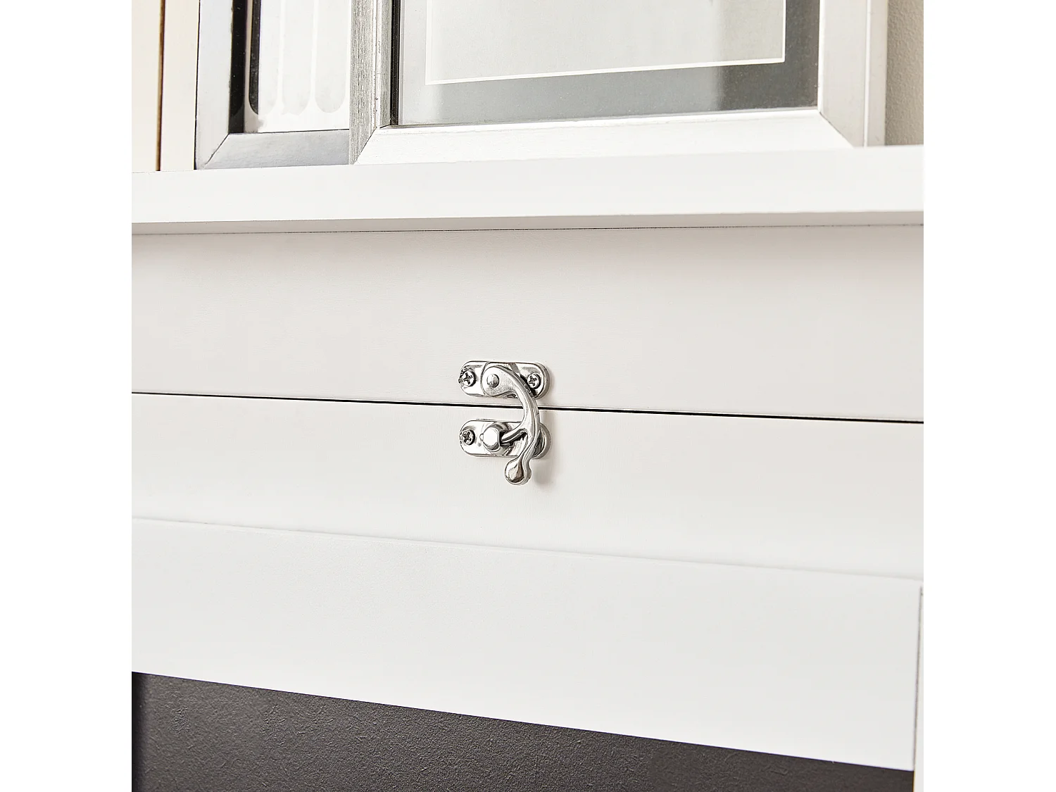 SoBuy FWT20-W Vouwbaar Wandbureau Opvouwbare Wandtafel in wit met Schoolbord Klaptafel