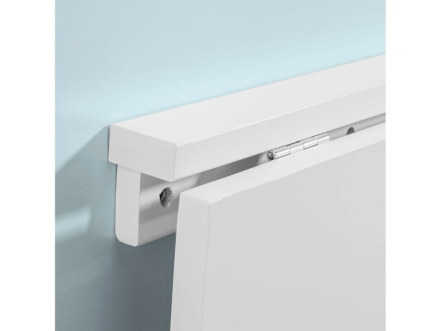 Table murale rabattable en bois, table de cuisine, table enfant, L60×P40cm -Blanc, FWT03-W